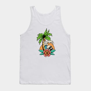 Summer, Palm, and Skull Tank Top